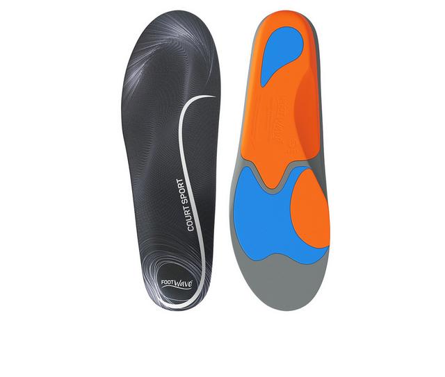 FootWave Adults' Court Sport Insoles in GREY 9-10 M color