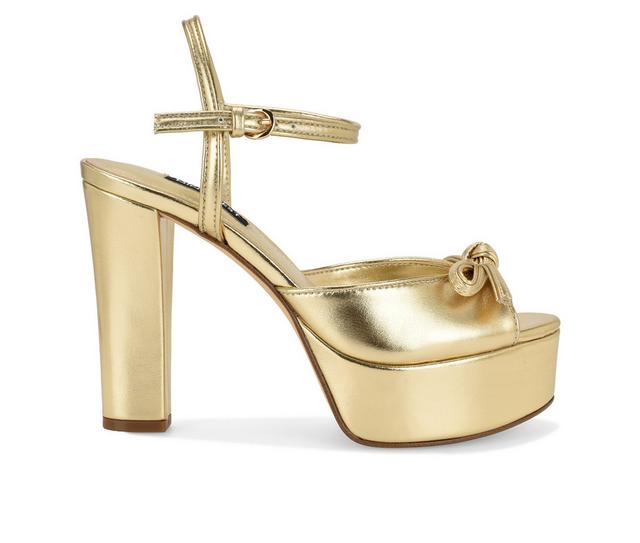 Women's Nine West Nessle Dress Sandals in Gold color
