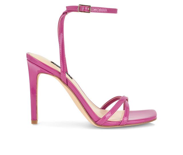 Women's Nine West Penelope Heeled Sandals in Pink Patent color