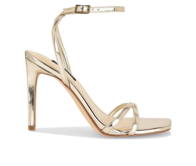 Women's Nine West Penelope Heeled Sandals in Gold color