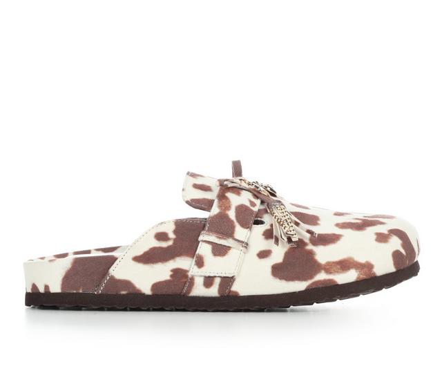 Women's Juicy Dante 2 Clogs in Cow Print color