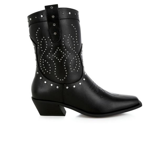 Women's London Rag Equine Western Boots in Black color