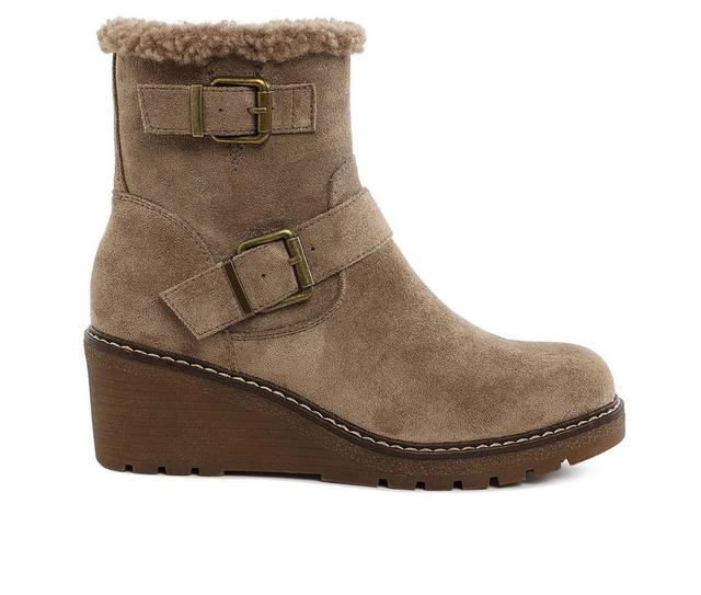 Women's London Rag Big Horn Booties in Taupe color