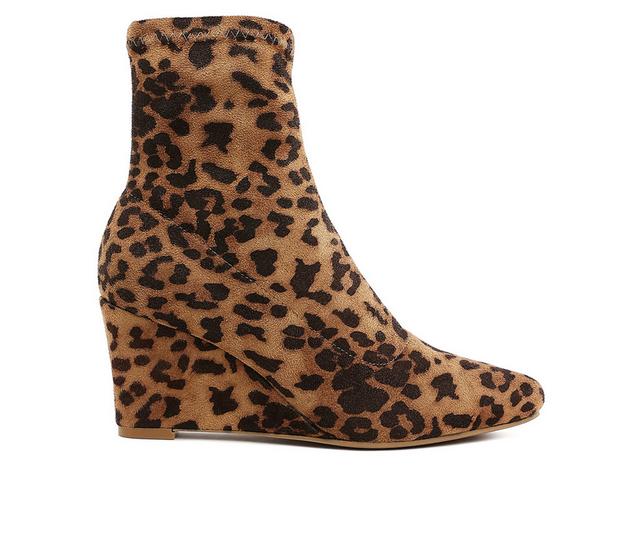 Women's London Rag Yara Booties in Leopard color