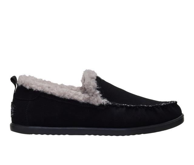 HEYDUDE Harbor Lo Slipper Slippers in Black/Black color