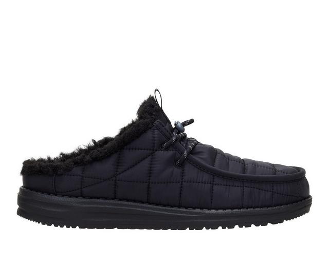 Men's HEYDUDE Wally Slip Camp Casual Shoes in Black color