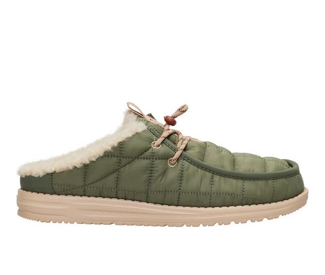 Men's HEYDUDE Wally Slip Camp Casual Shoes in Burnt Olive color