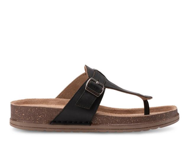 Women's Eastland Brya Footbed Sandals in Black color