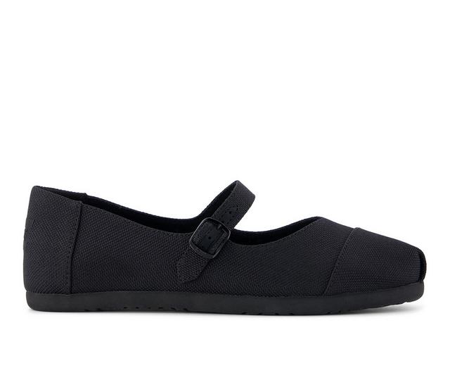 Women's TOMS Alpargata Mary Jane Flats in Black color