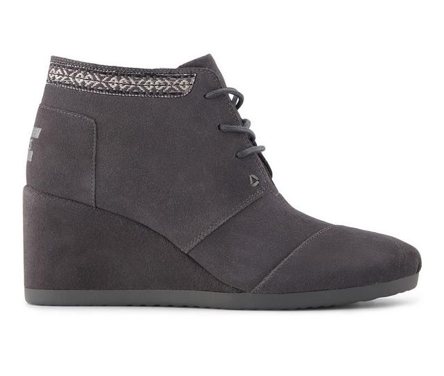 Women's TOMS Desert Plus Wedge Sneakers in Dark Grey color