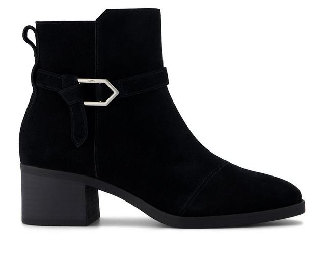 Women's TOMS Delilah Buckle Booties in Black color