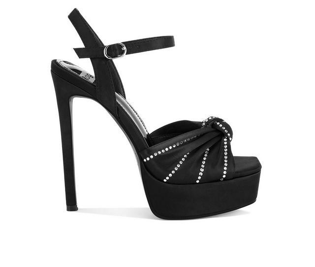 Women's Rag & Co Margala Stilettos in Black Satin color
