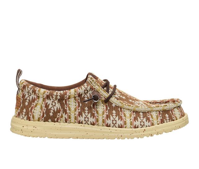 Men's HEYDUDE Wally Funk Teton Casual Shoes in Wood Thrush color