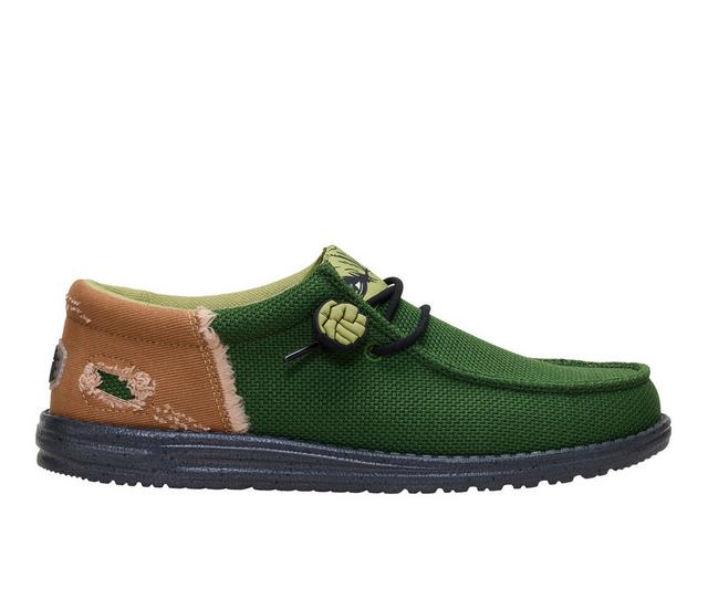 Men's HEYDUDE Wally Funk Hulk Casual Shoes in Green color