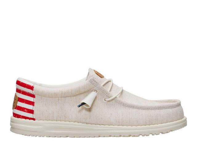 Men's HEYDUDE Wally Americana II Casual Shoes in Bone color