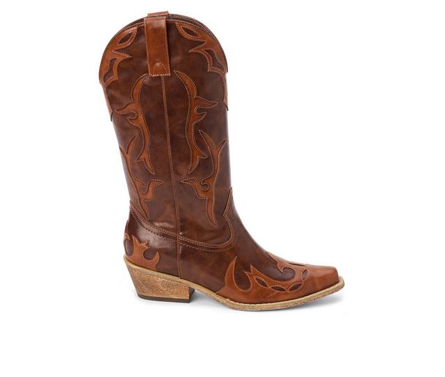 Women's Coconuts by Matisse Wylie Western Boots in Brown/Saddle color