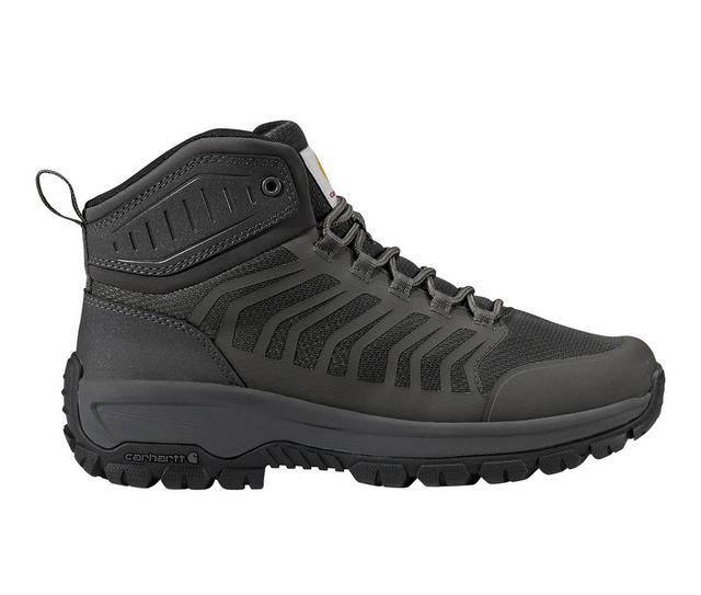 Men's Carhartt Dearborn Mid Composite Toe Work Boots in Mud Grey color