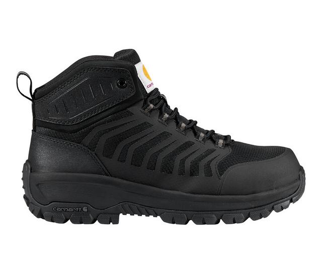 Men's Carhartt Dearborn Mid Composite Toe Work Boots in Black color