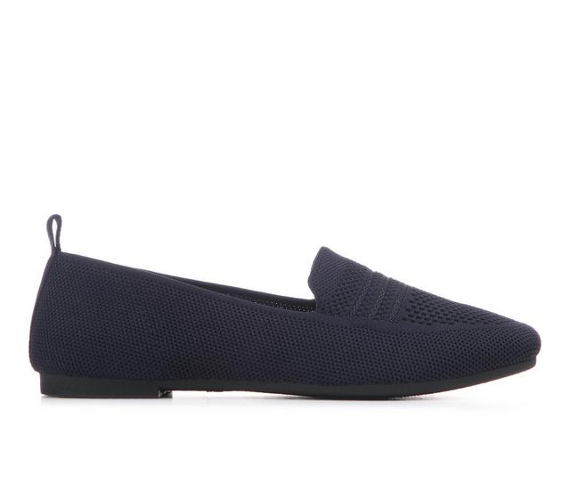 Women's Blue Aura Jaymie Flats in Navy color