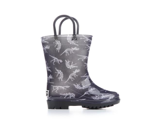 Kids' London Fog Toddlers' Sven T Rain Boots in Black/White color