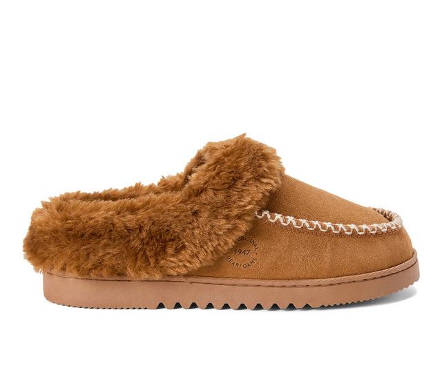 Women's Dearfoams Blaine Slippers in Chestnut color