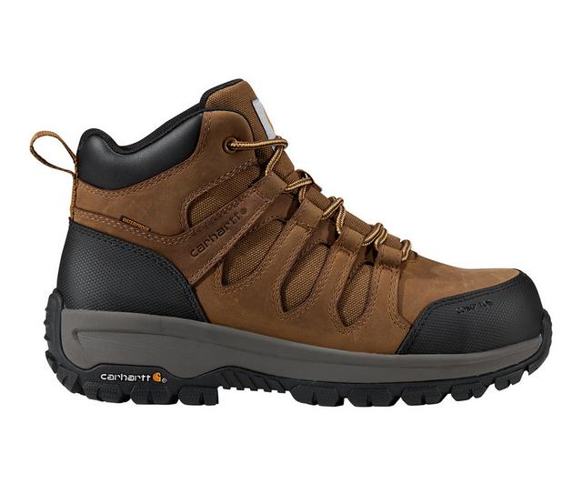 Carhartt Dearborn Mid WP Composite Toe Work Boots in Brown color
