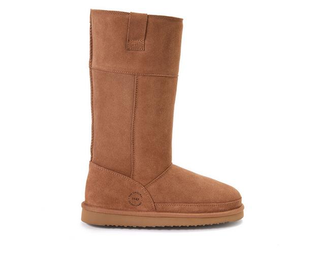 Women's Dearfoams Rayna Boot Winter Boots in Chestnut color