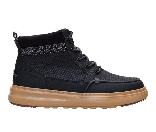 Women's HEYDUDE Remi Field Boot Waxed Canvas Booties in Black color