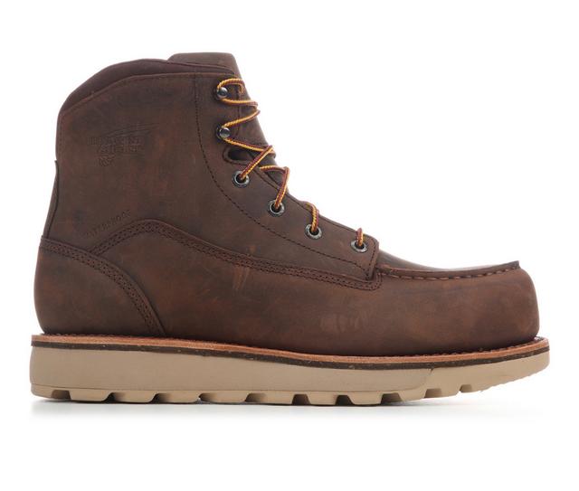 Men's Red Wing Traction Tred Work Boots in Brown color