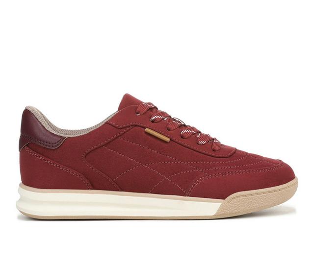 Women's Dr. Scholls Throwback Lace Sneakers in Burgundy color