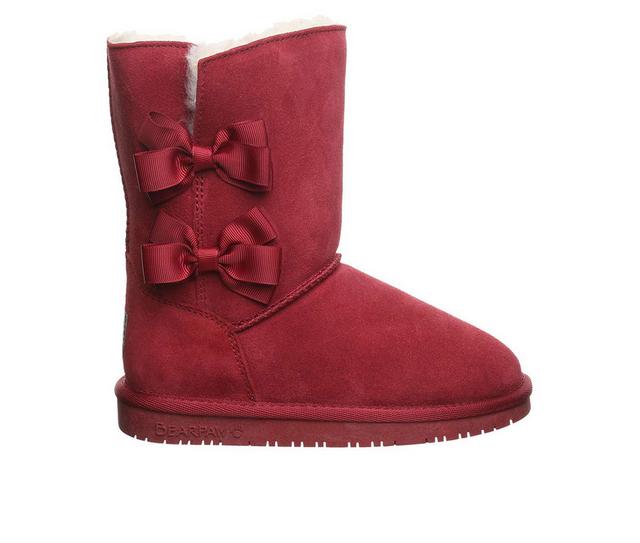 Girls' Bearpaw Little Kid & Big Kid Zaria Boots in Cranberry color