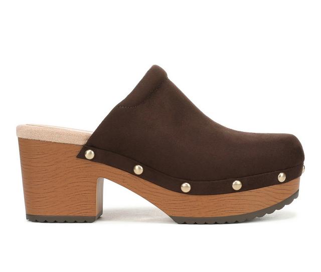 Women's Dr. Scholls Classic Joy Clogs in Dark Umber color