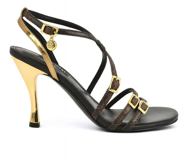 Women's Nine West Lavva Heeled Sandals in Light Brown color