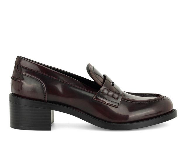 Women's Nine West Vandel Heeled Loafers in Wine color