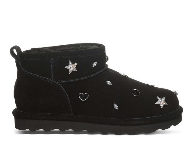 Women's Bearpaw Shorty Nova Winter Boots in Black color