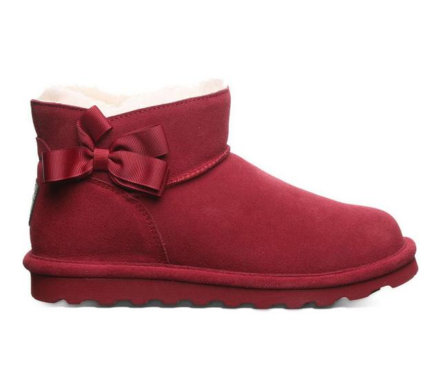 Women's Bearpaw Saige Boots in Cranberry color