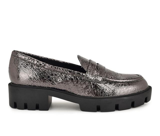 Women's Nine West Maibel Loafers in Pewter color
