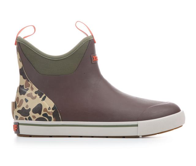 Men's XTRATUF Ankle Deck Rain Boots in Bison Duck Camo color