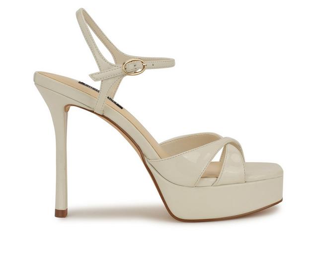 Women's Nine West Tates Dress Sandals in Ivory color