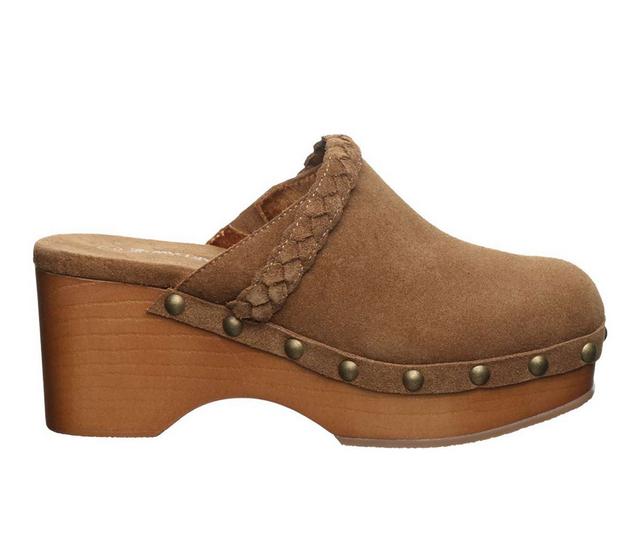 Women's Bearpaw Cossette Clogs in Hickory color