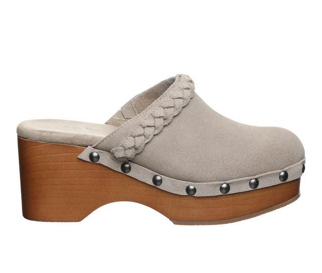 Women's Bearpaw Cossette Clogs in Mushroom color