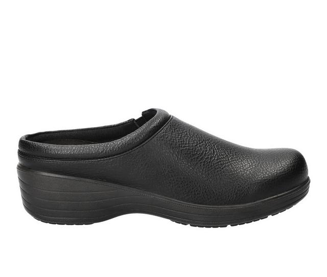 Women's Easy Street Beck Slip Resistant Clogs in Black color