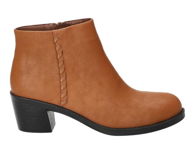 Women's Easy Street Belmont Booties in Tan Matte color
