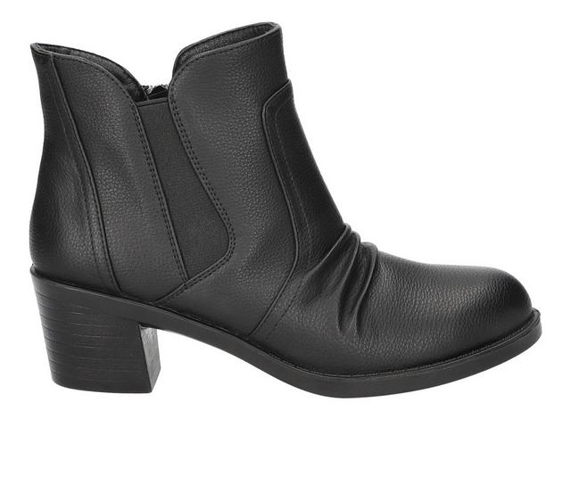 Women's Easy Street Berwick Booties in Black Pebbled color