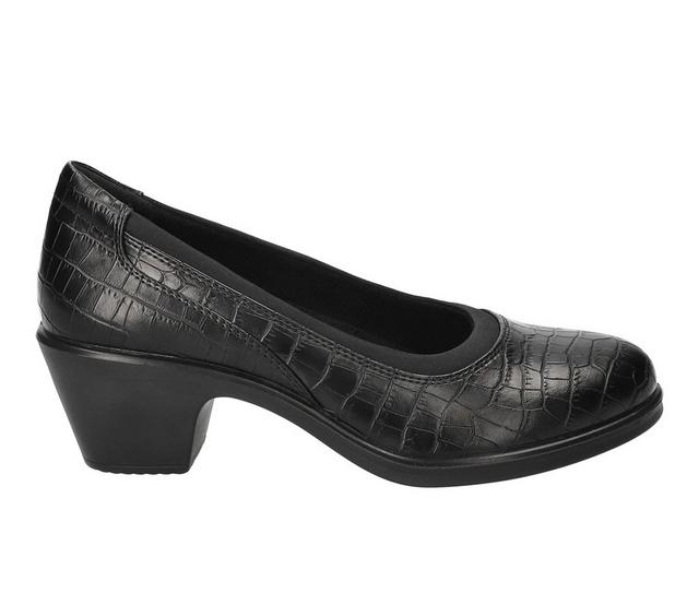 Women's Easy Street Chyler Pumps in Black Croco color