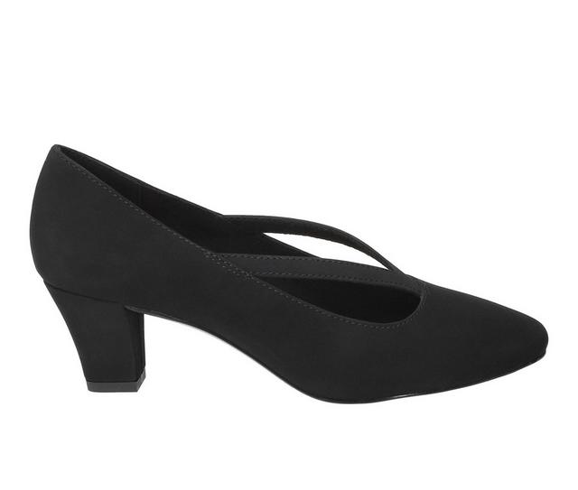Women's Easy Street Culver Pumps in Black Suede color
