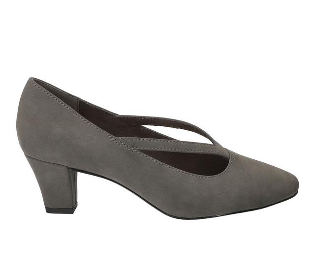 Women's Easy Street Culver Pumps in Grey Suede color