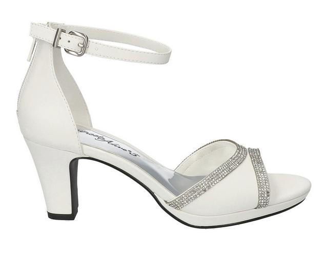 Women's Easy Street Davina Dress Sandals in White Satin color