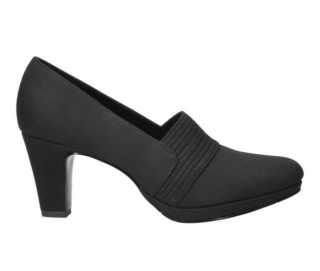 Women's Easy Street Donya Pumps in Black Suede color