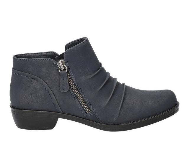 Women's Easy Street Jacoba Ankle Boots in Navy Matte color